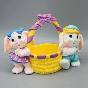 Crayola Bunny Rabbit Easter Figures Basket - Hallmark Vintage in Original Box